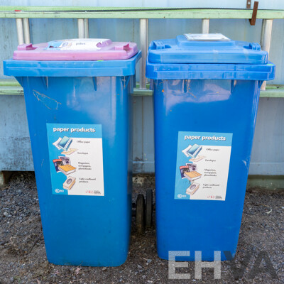 Job Lot Quantity of 2 120L Wheelie Bins