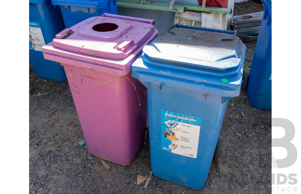 Job Lot Quantity of 2 120L Wheelie Bins