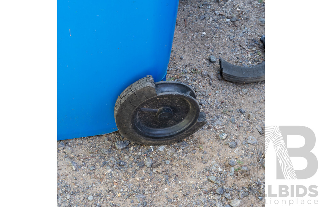 Job Lot Quantity of 3 120L Blue Wheelie Bins
