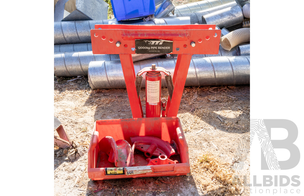 12,000KG TTi Pipe Bender with Built in Hydraulic Jack and Attachments ETC