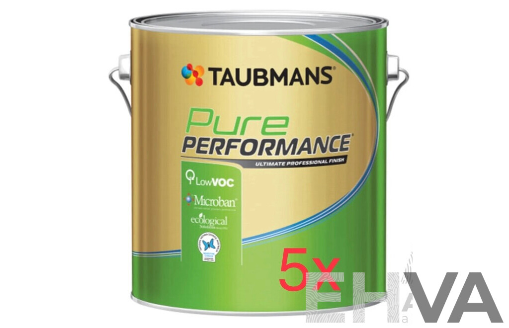 TAUBMANS Pure Perfomance Interior Matt Accent 10L - LOT of 5 - Approximate ORP $900