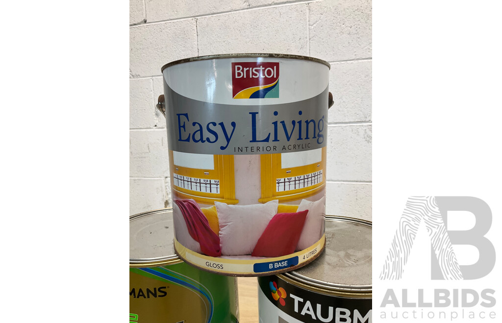 TAUBMANS Easy Coat Pro Gloss X4, TAUBMANS Pure Perfomance Gloss X1 and BRISTOL Easy Living Gloss X1 - LOT of 6