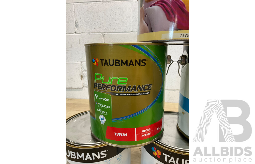 TAUBMANS Easy Coat Pro Gloss X4, TAUBMANS Pure Perfomance Gloss X1 and BRISTOL Easy Living Gloss X1 - LOT of 6