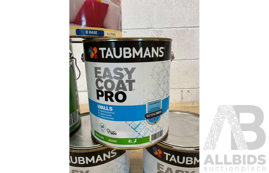 TAUBMANS Easy Coat Pro Gloss X4, TAUBMANS Pure Perfomance Gloss X1 and BRISTOL Easy Living Gloss X1 - LOT of 6