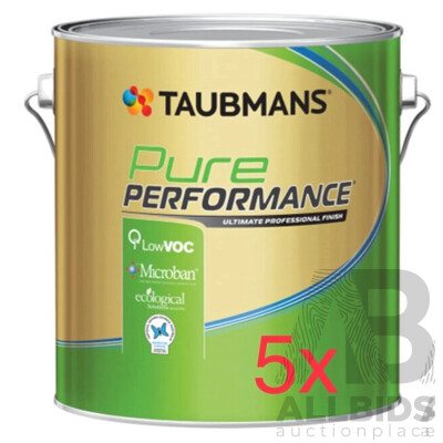 TAUBMANS Pure Perfomance Interior Matt Accent 10L - LOT of 5 - Approximate ORP $900