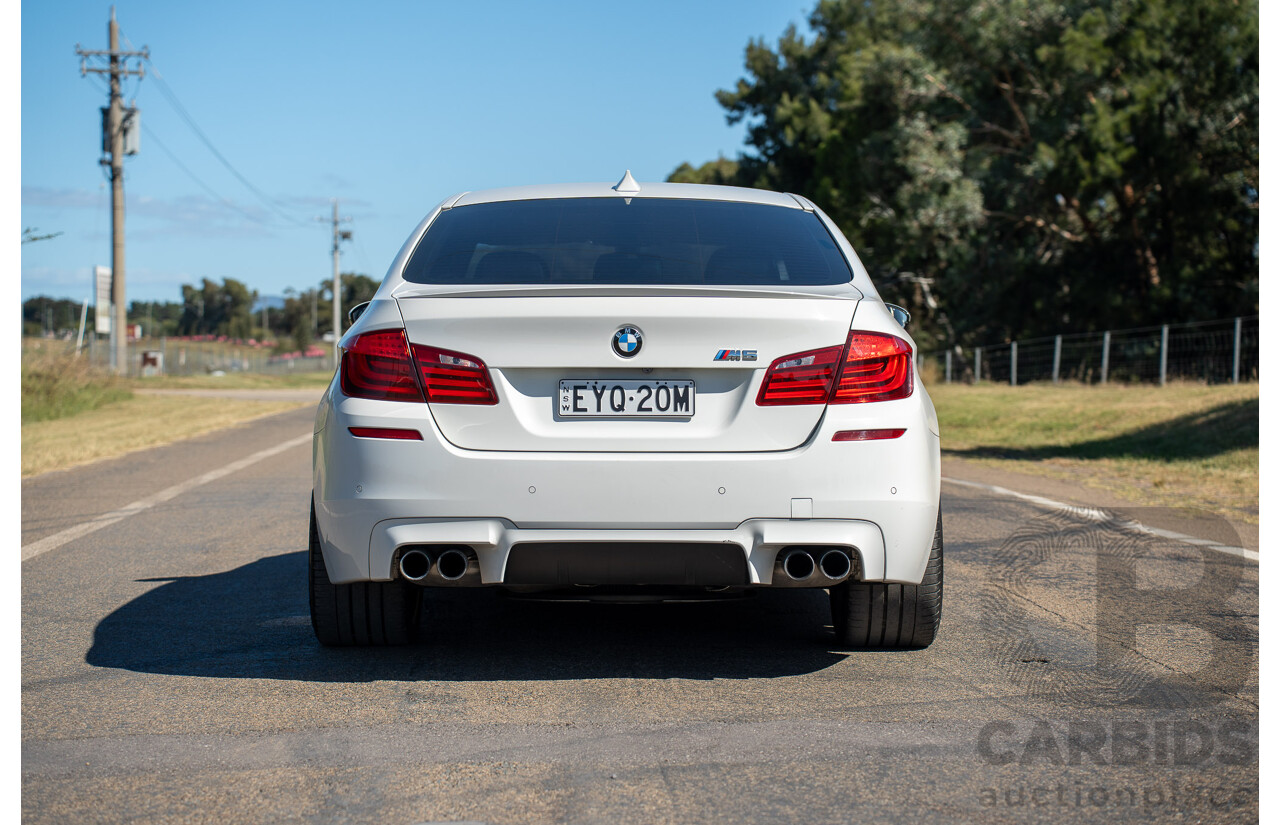 6/2012 BMW M5 F10 MY12 4d Sedan Alpine White Twin Turbo V8 4.4L