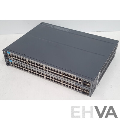 HP (J9728A) 2920-48G 48-Port Managed Gigabit Switch - Lot of Two