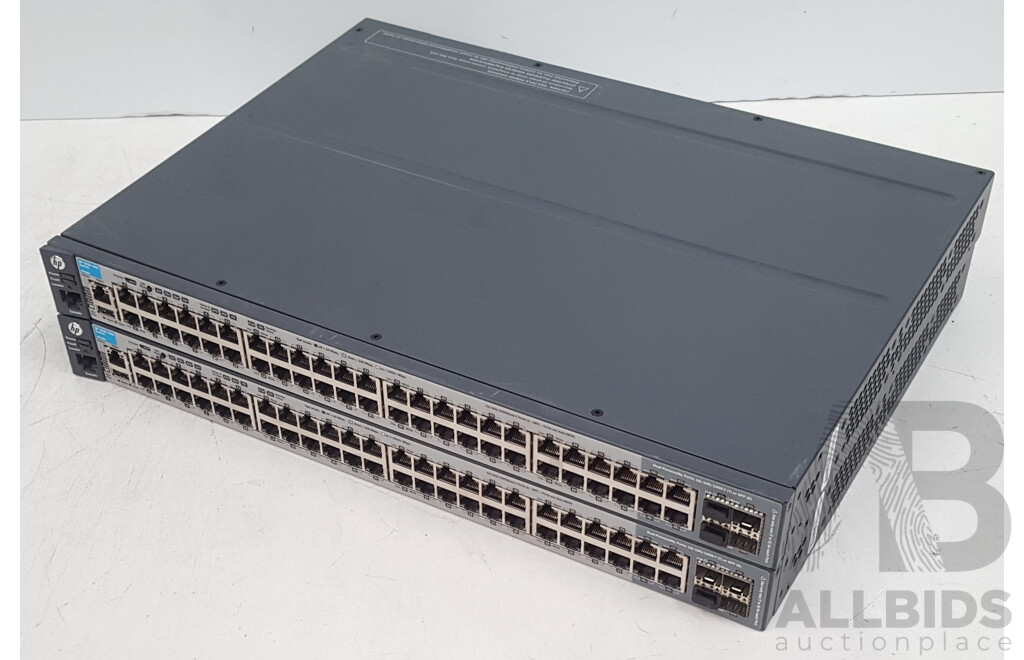 HP (J9728A) 2920-48G 48-Port Managed Gigabit Switch - Lot of Two