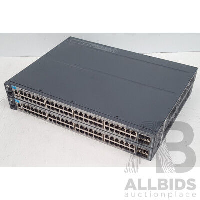 HP (J9728A) 2920-48G 48-Port Managed Gigabit Switch - Lot of Two