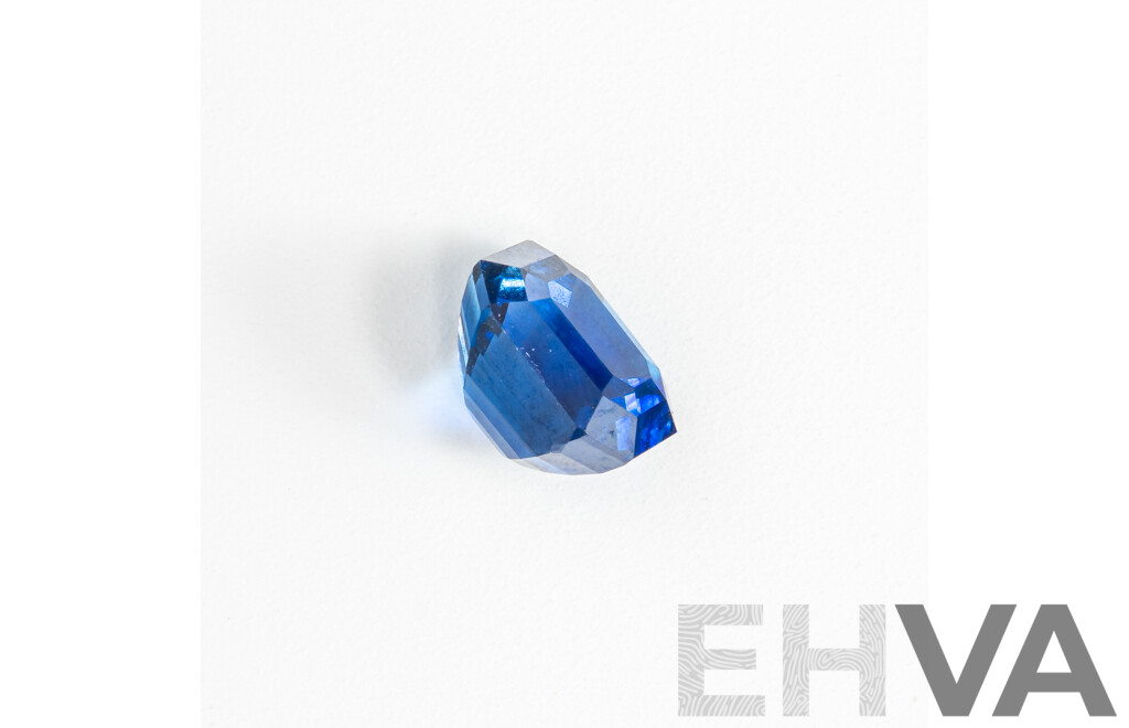 Blue Sapphire, Natural Corundum Emerald Cut Gemstone, Origin Sri Lanka, 3.11ct - AGTL & IGL Reports