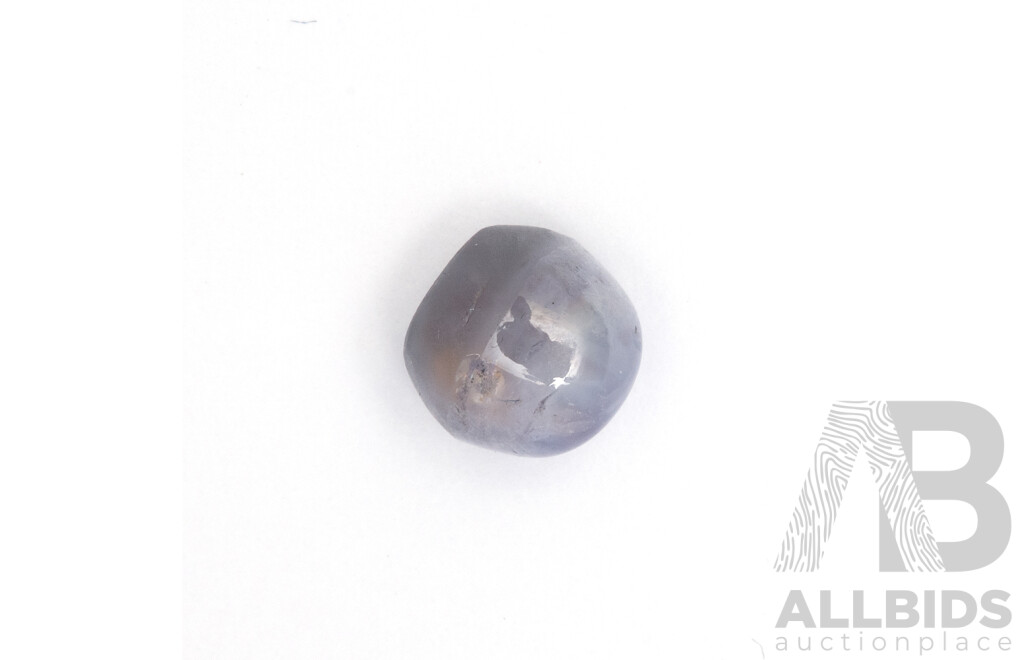 Star Sapphire, Lavendar Blue Natural Unset Oval Cabochon Gemstone, Origin Sri Lanka, 4.25ct