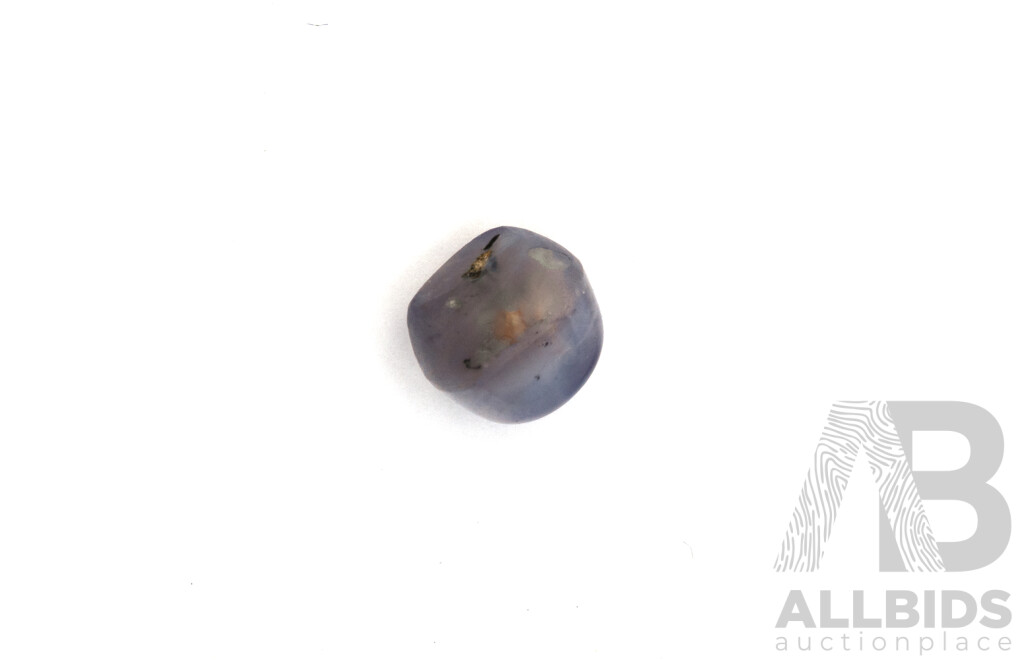Star Sapphire, Lavendar Blue Natural Unset Oval Cabochon Gemstone, Origin Sri Lanka, 4.25ct