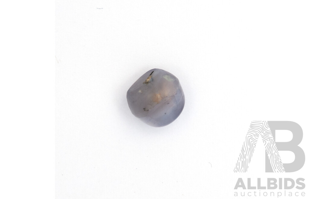 Star Sapphire, Lavendar Blue Natural Unset Oval Cabochon Gemstone, Origin Sri Lanka, 4.25ct