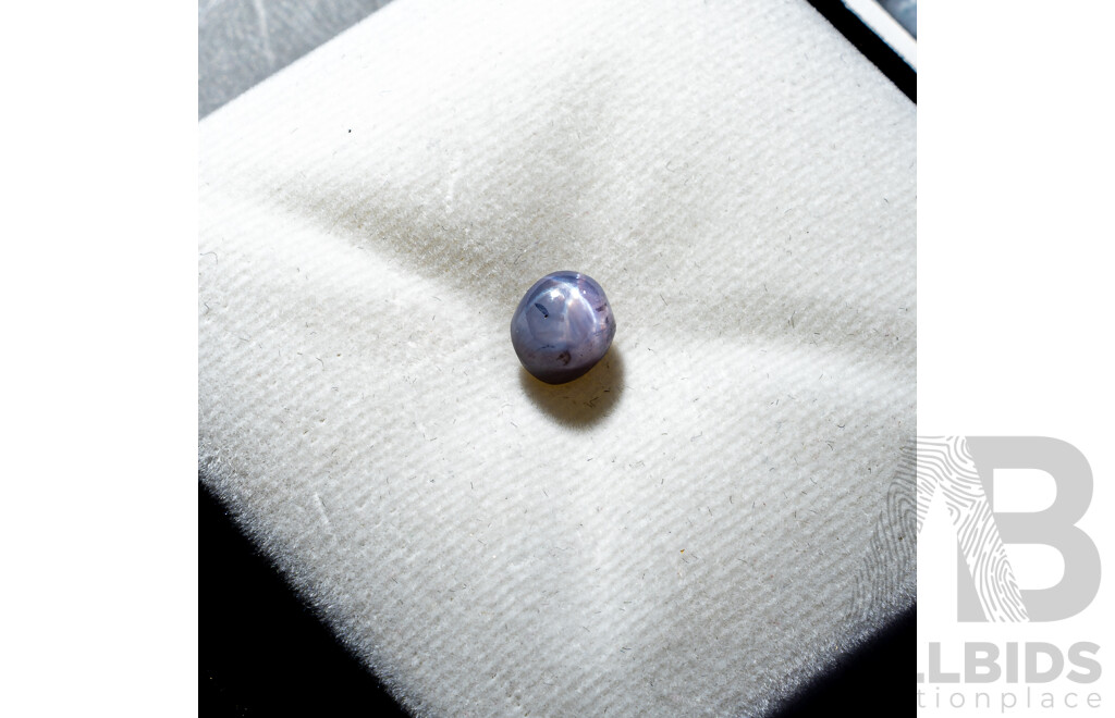 Star Sapphire, Lavendar Blue Natural Unset Oval Cabochon Gemstone, Origin Sri Lanka, 4.25ct