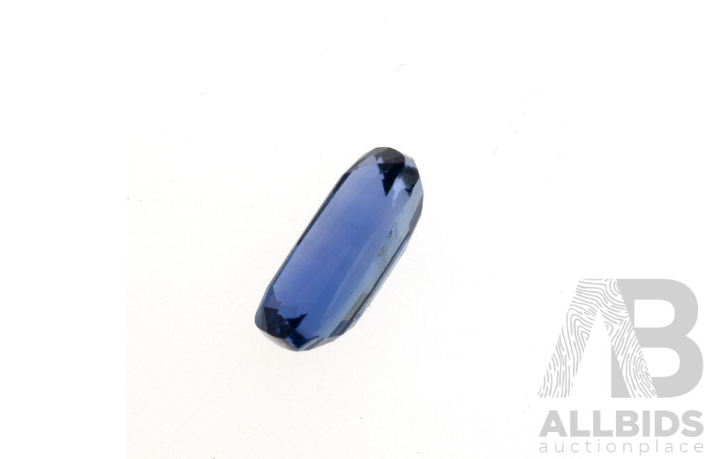 Corundum Blue Sapphire, Natural Unheated Emerald Cut Gemstone, Origin Sri Lanka, 0.92CT with GGTL Report