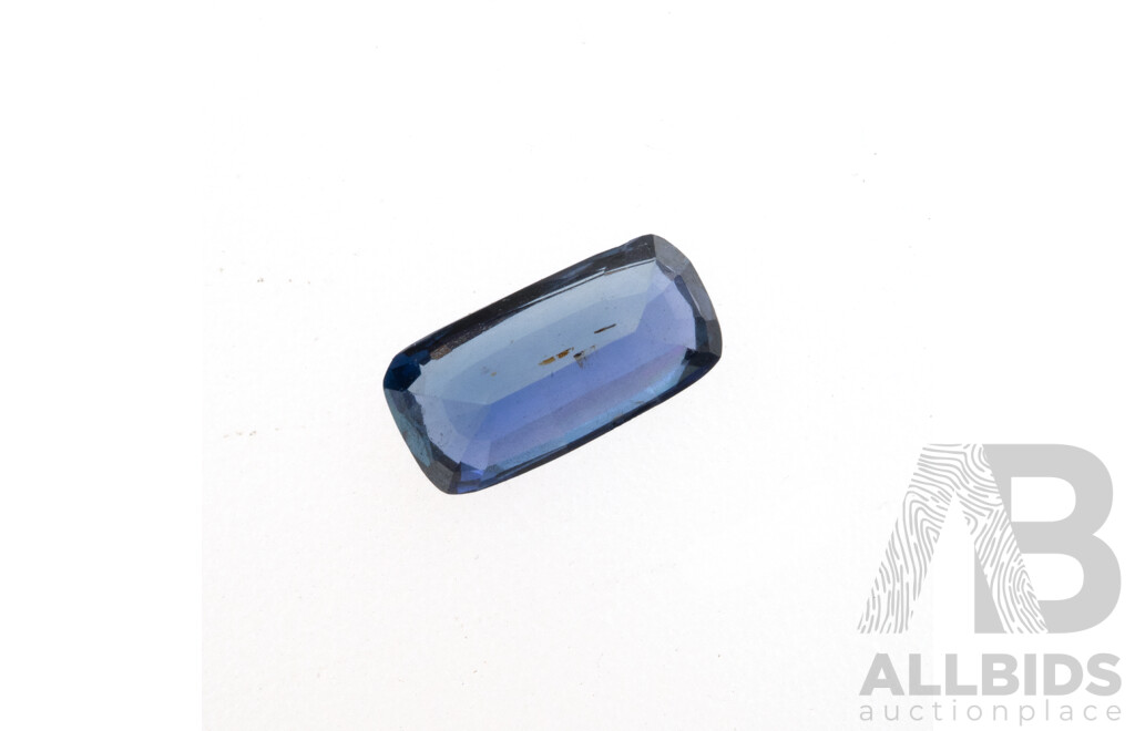 Corundum Blue Sapphire, Natural Unheated Emerald Cut Gemstone, Origin Sri Lanka, 0.92CT with GGTL Report
