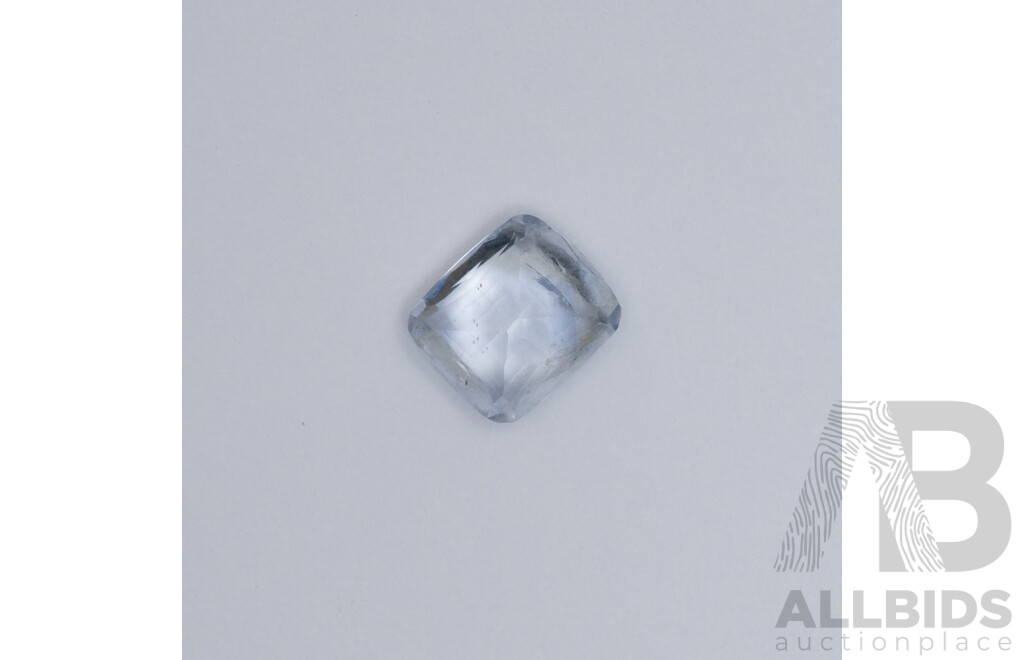 Sapphire, Palest Blue, Unset Natural Emerald Cut Gemstone, 1.10ct