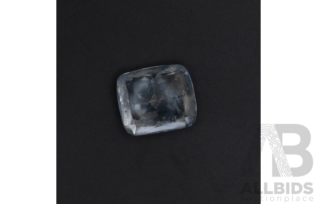 Sapphire, Palest Blue, Unset Natural Emerald Cut Gemstone, 1.10ct
