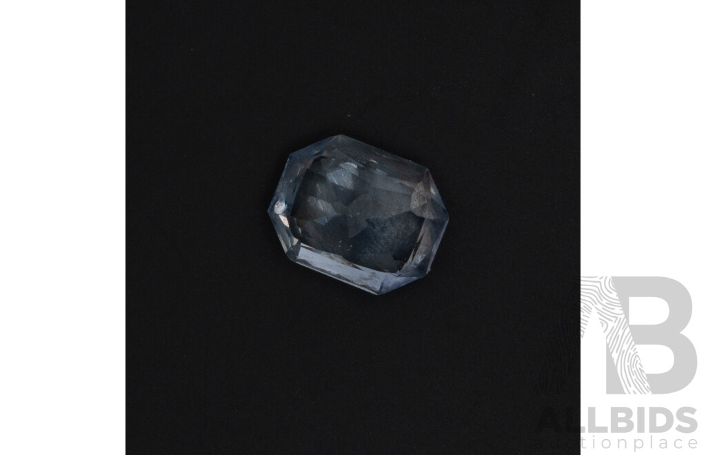 Corundum Sapphire, Very Light Blue, Natural Unset Emerald Cut Gemstone, 1.15ct