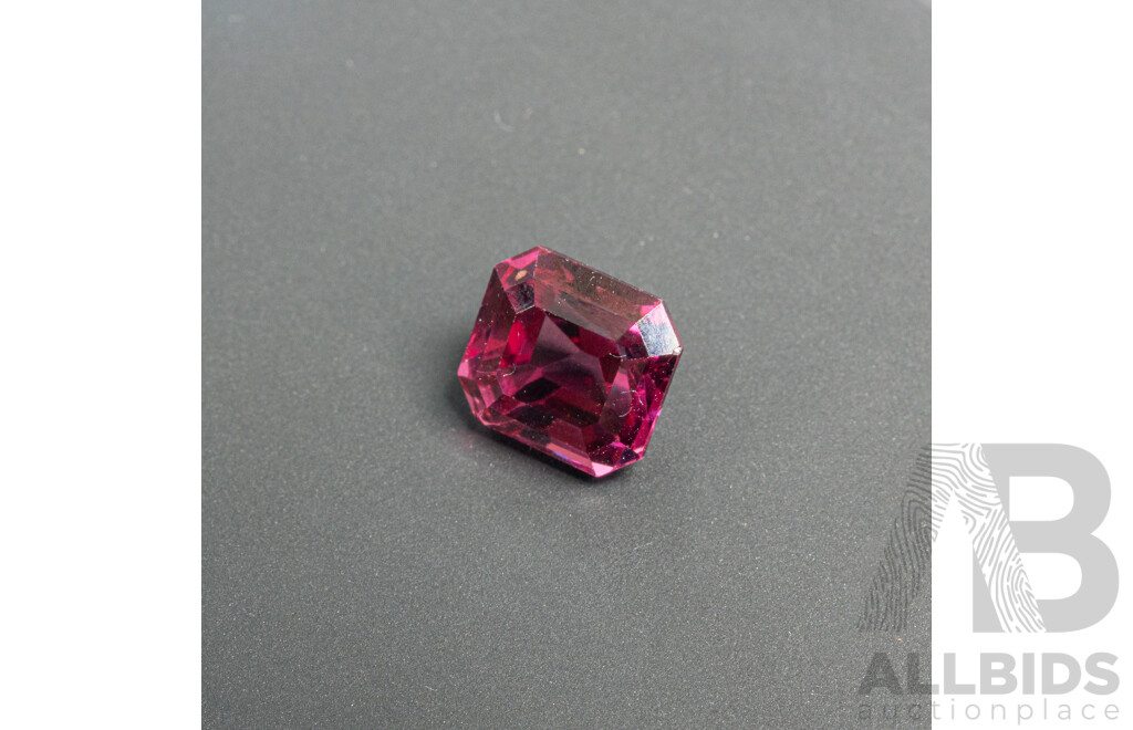 Rhodolite Garnet, Unset Emerald Cut Gemstone, Origin Sri Lanka, 3.0ct
