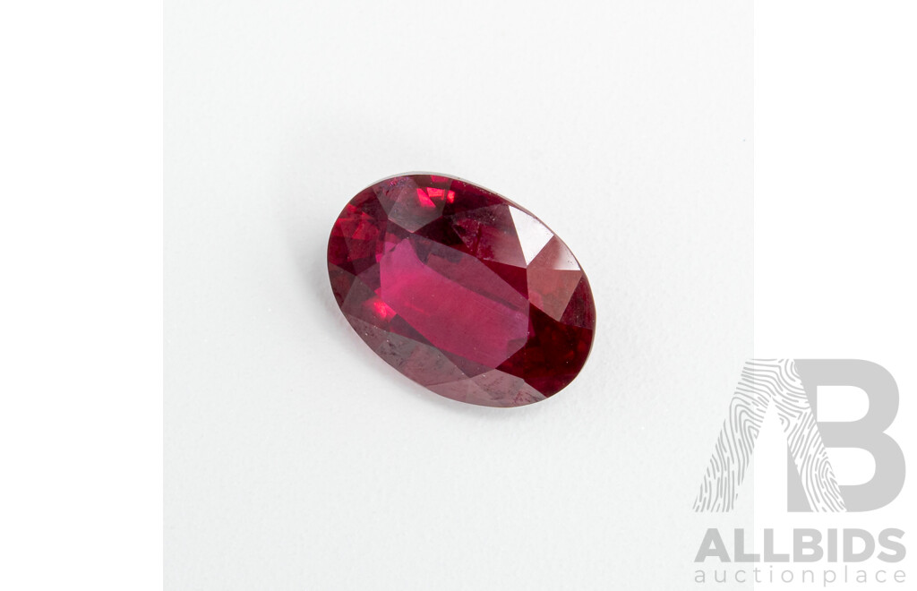 Ruby, Natural Unset Oval Cut Gemstone, Origin Sri Lanka, 2.15ct - GIA Report No. 729803590