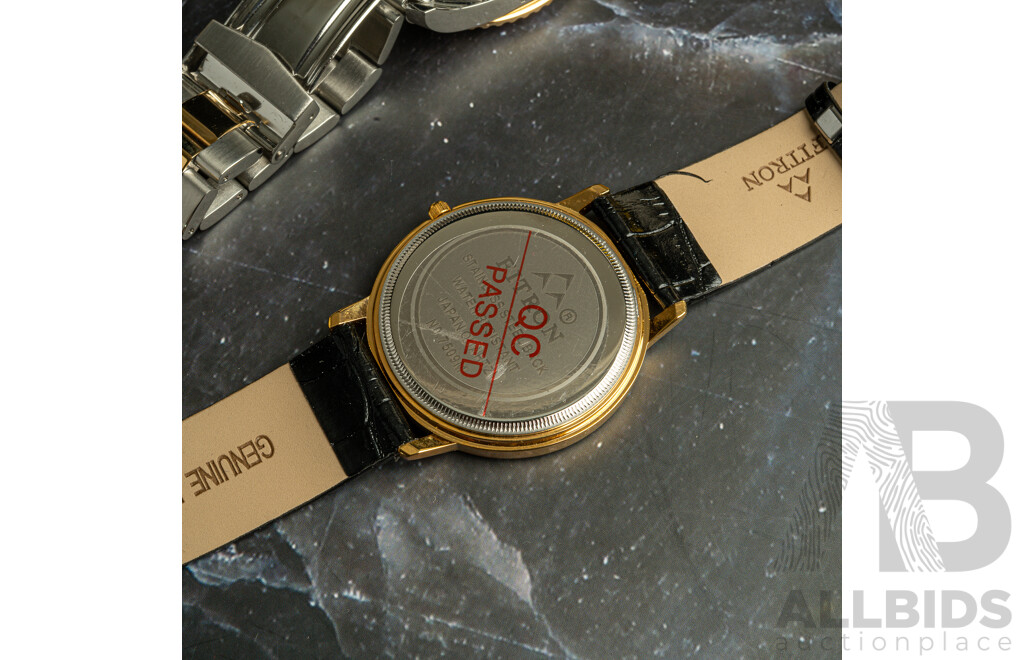 Collection of (4) Mens Watches Including Invicta, Casio, Fitron and Reproduction Pocket Watch