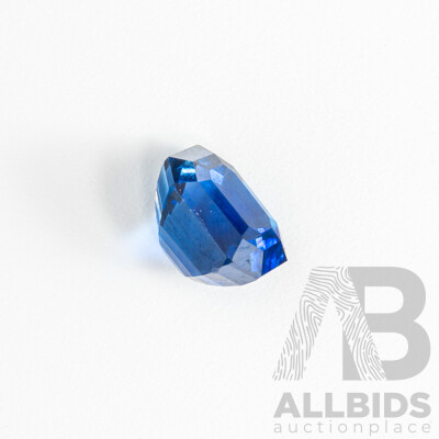 Blue Sapphire, Natural Corundum Emerald Cut Gemstone, Origin Sri Lanka, 3.11ct - AGTL & IGL Reports