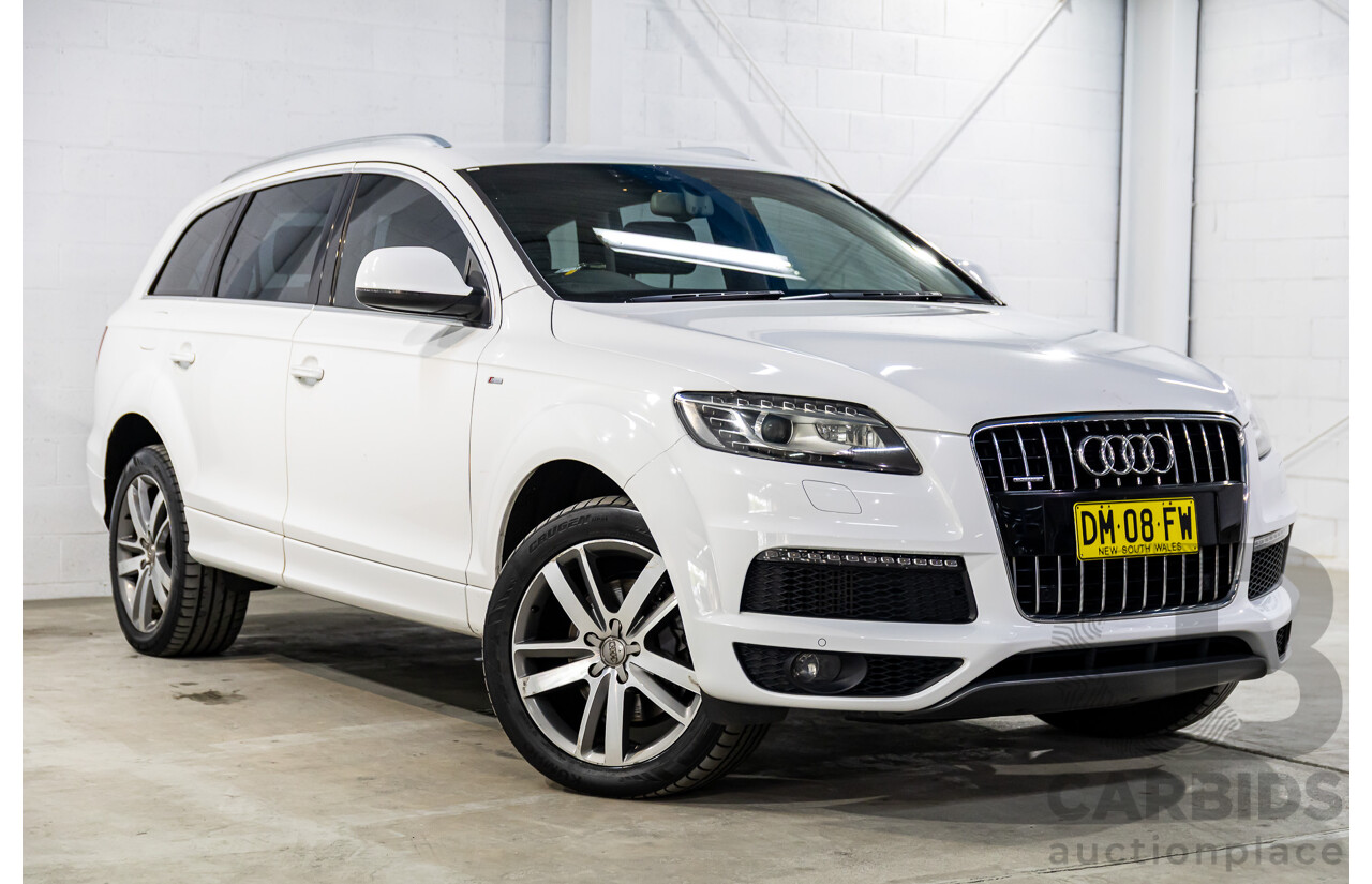 10/2010 Audi Q7 3.0 TDI Quattro S-Line MY10 Upgrade 4d Wagon Ibis White Turbo Diesel 3.0L - 7 Seater