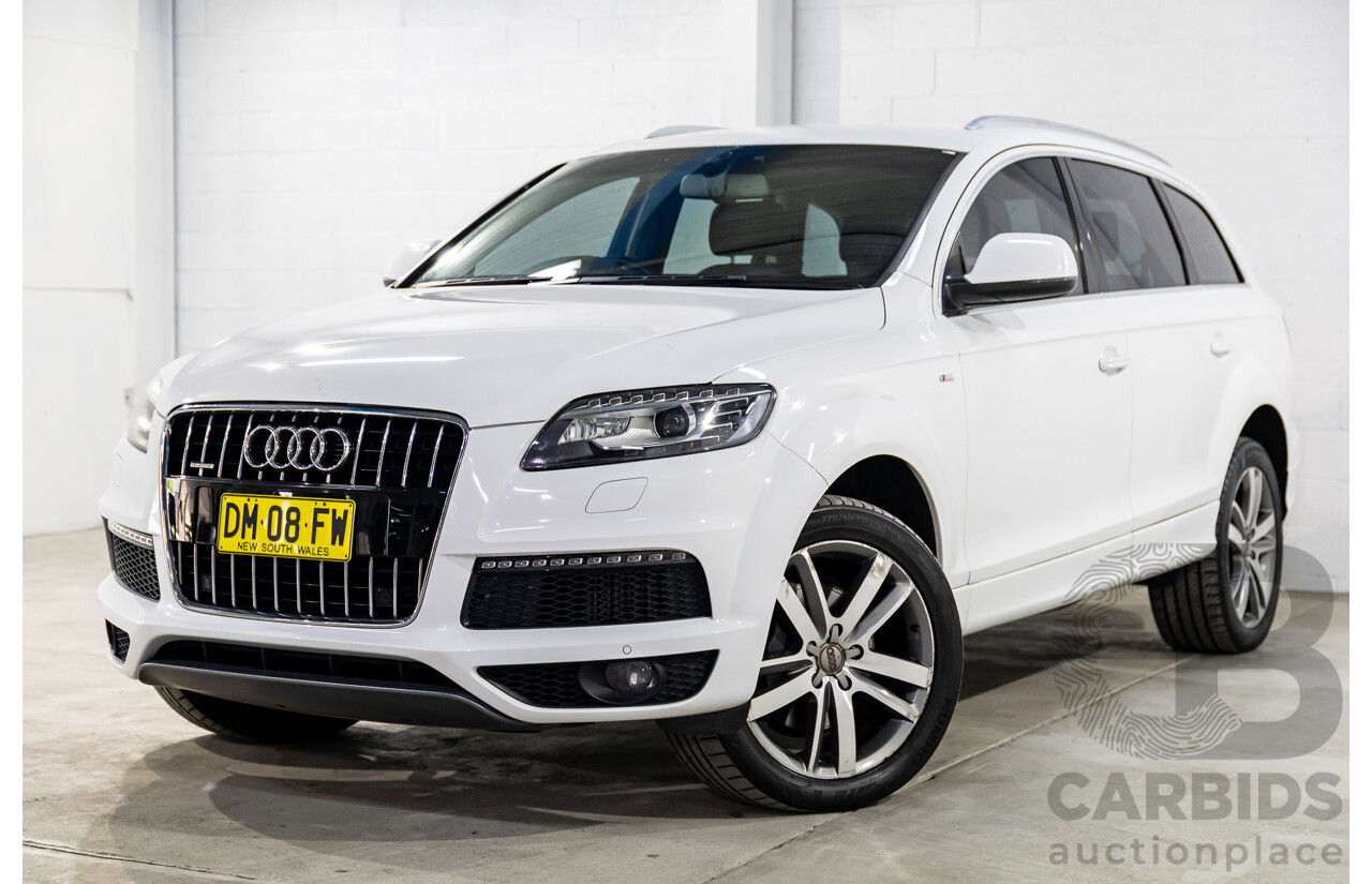10/2010 Audi Q7 3.0 TDI Quattro S-Line MY10 Upgrade 4d Wagon Ibis White Turbo Diesel 3.0L - 7 Seater
