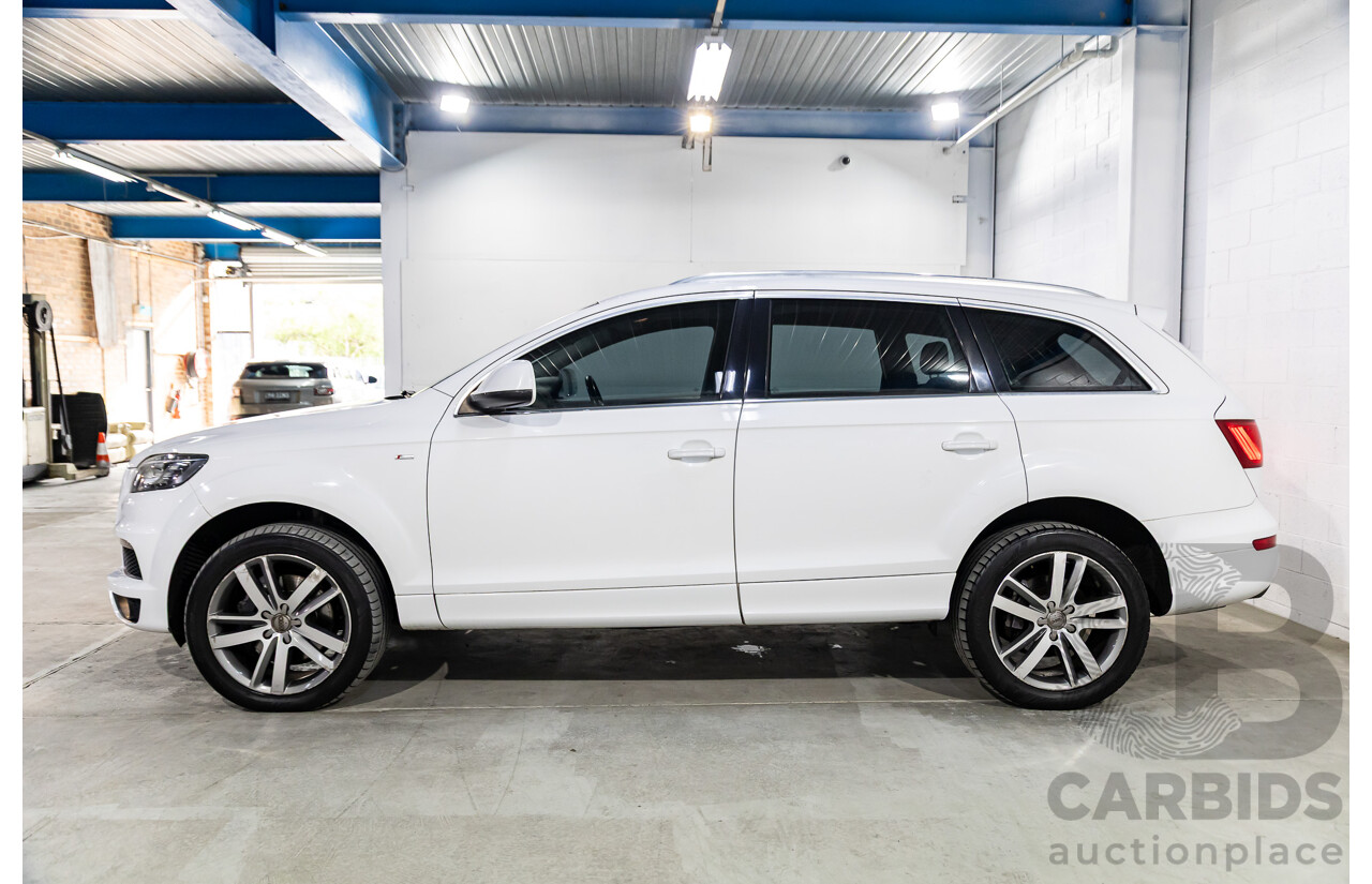 10/2010 Audi Q7 3.0 TDI Quattro S-Line MY10 Upgrade 4d Wagon Ibis White Turbo Diesel 3.0L - 7 Seater