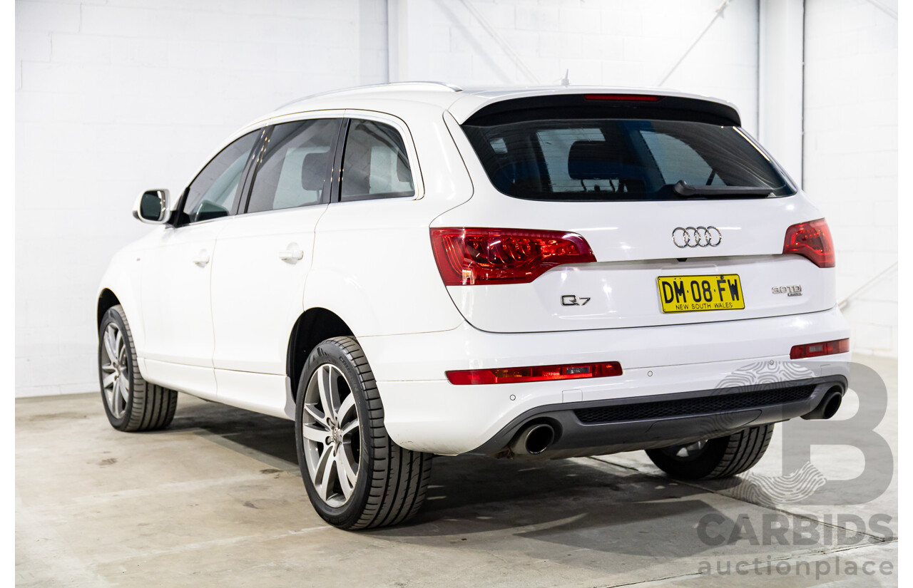 10/2010 Audi Q7 3.0 TDI Quattro S-Line MY10 Upgrade 4d Wagon Ibis White Turbo Diesel 3.0L - 7 Seater