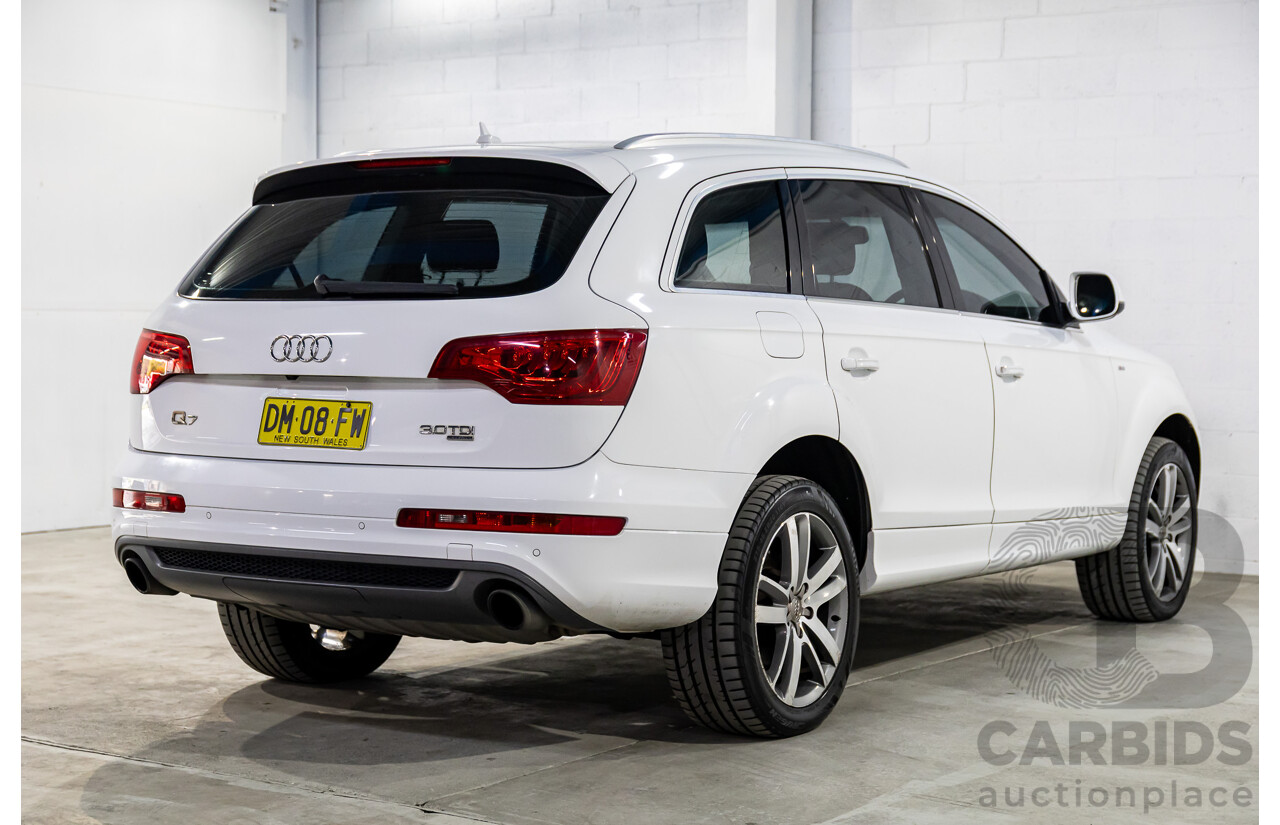 10/2010 Audi Q7 3.0 TDI Quattro S-Line MY10 Upgrade 4d Wagon Ibis White Turbo Diesel 3.0L - 7 Seater