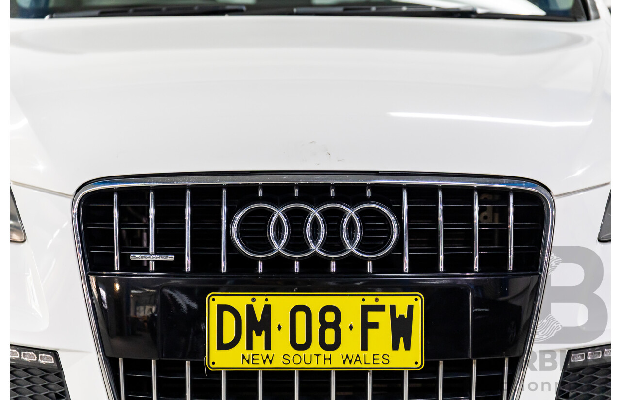 10/2010 Audi Q7 3.0 TDI Quattro S-Line MY10 Upgrade 4d Wagon Ibis White Turbo Diesel 3.0L - 7 Seater