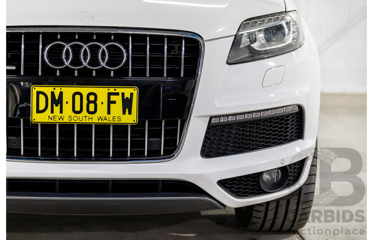 10/2010 Audi Q7 3.0 TDI Quattro S-Line MY10 Upgrade 4d Wagon Ibis White Turbo Diesel 3.0L - 7 Seater