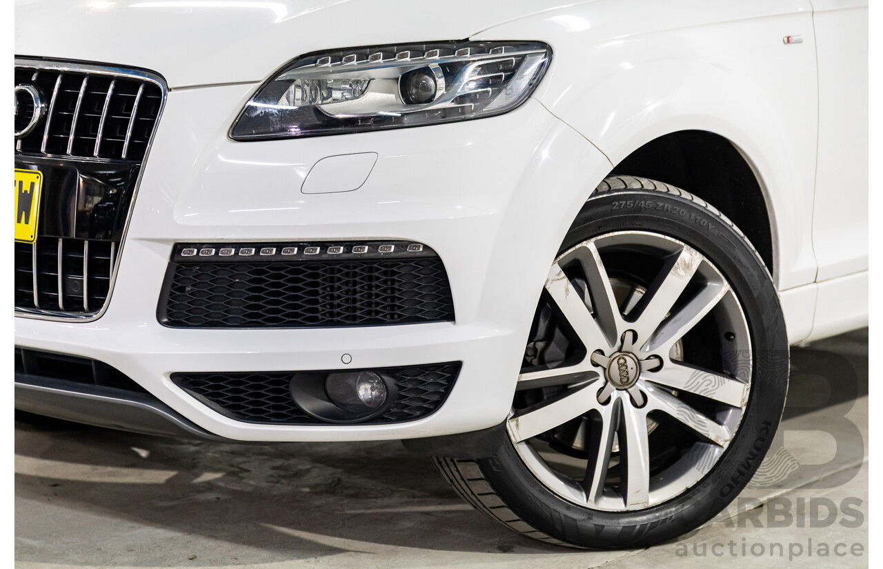 10/2010 Audi Q7 3.0 TDI Quattro S-Line MY10 Upgrade 4d Wagon Ibis White Turbo Diesel 3.0L - 7 Seater