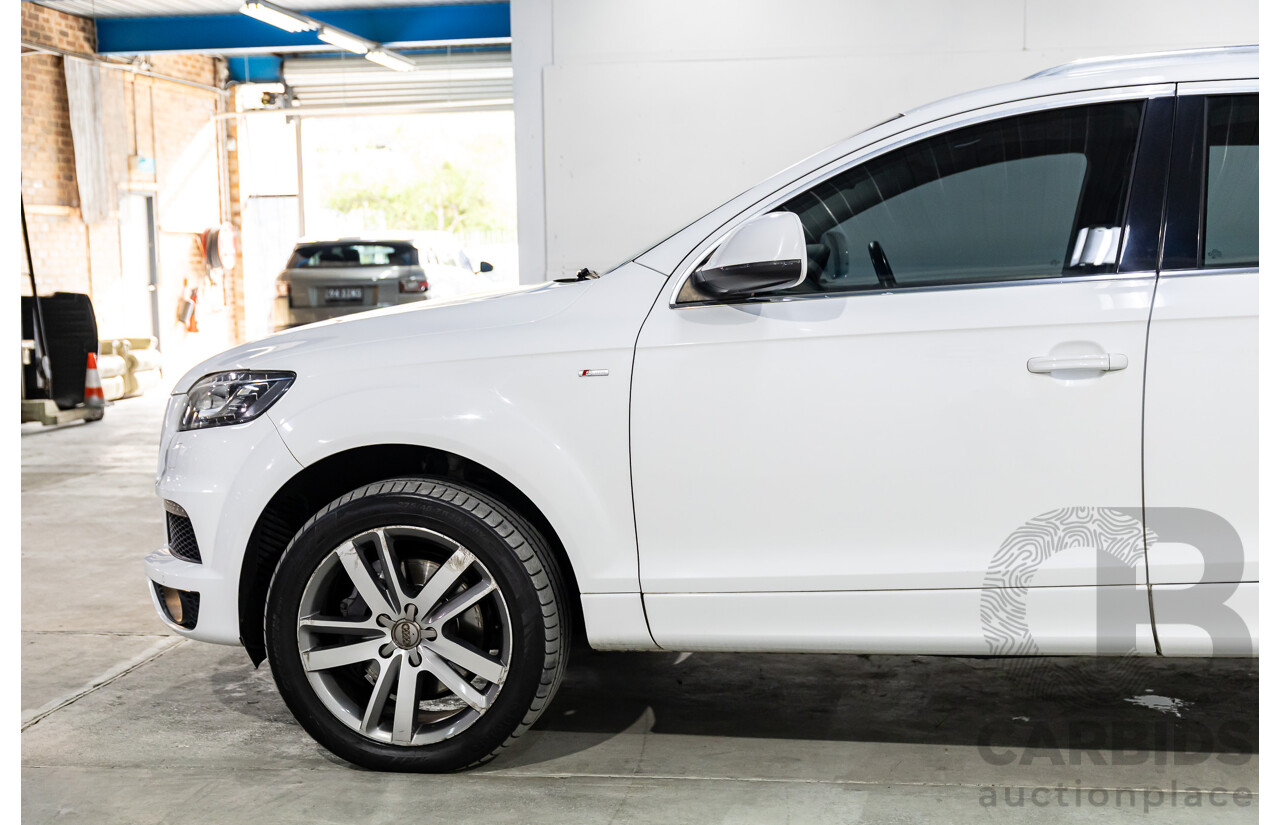 10/2010 Audi Q7 3.0 TDI Quattro S-Line MY10 Upgrade 4d Wagon Ibis White Turbo Diesel 3.0L - 7 Seater