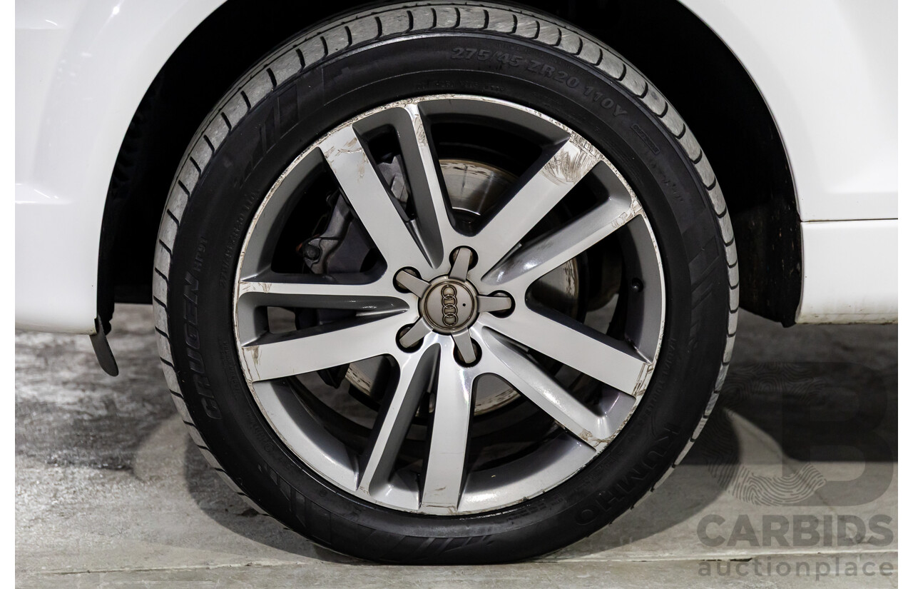 10/2010 Audi Q7 3.0 TDI Quattro S-Line MY10 Upgrade 4d Wagon Ibis White Turbo Diesel 3.0L - 7 Seater