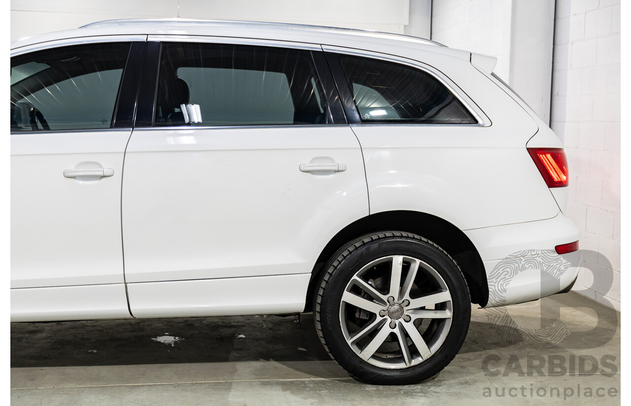 10/2010 Audi Q7 3.0 TDI Quattro S-Line MY10 Upgrade 4d Wagon Ibis White Turbo Diesel 3.0L - 7 Seater