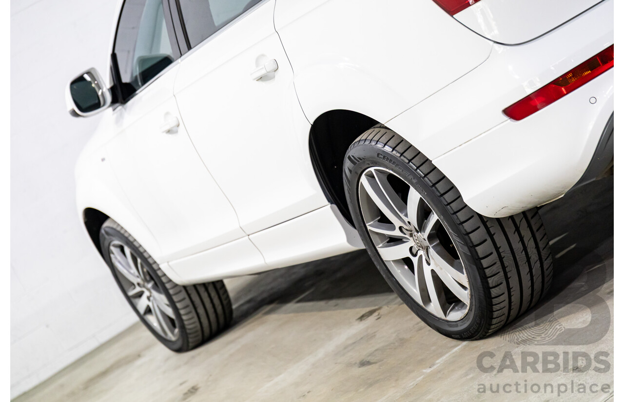 10/2010 Audi Q7 3.0 TDI Quattro S-Line MY10 Upgrade 4d Wagon Ibis White Turbo Diesel 3.0L - 7 Seater