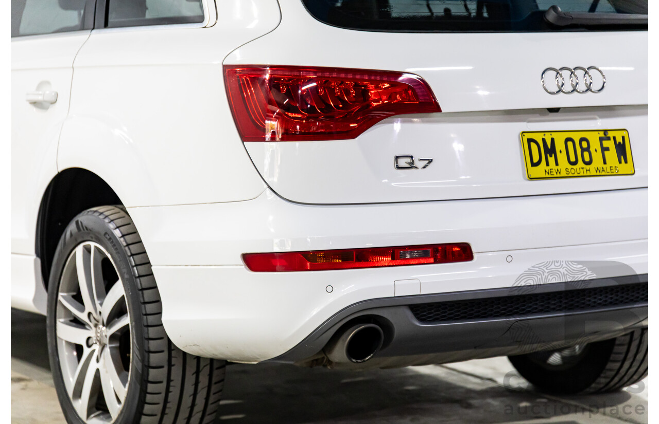 10/2010 Audi Q7 3.0 TDI Quattro S-Line MY10 Upgrade 4d Wagon Ibis White Turbo Diesel 3.0L - 7 Seater