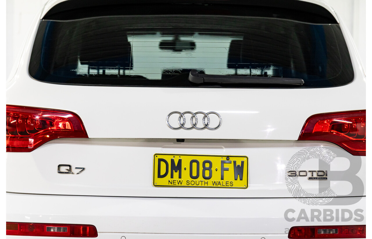 10/2010 Audi Q7 3.0 TDI Quattro S-Line MY10 Upgrade 4d Wagon Ibis White Turbo Diesel 3.0L - 7 Seater