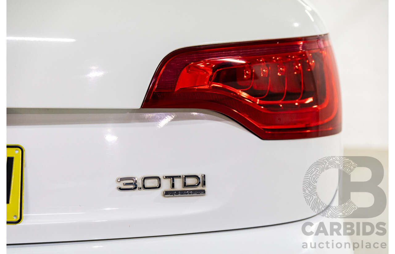 10/2010 Audi Q7 3.0 TDI Quattro S-Line MY10 Upgrade 4d Wagon Ibis White Turbo Diesel 3.0L - 7 Seater