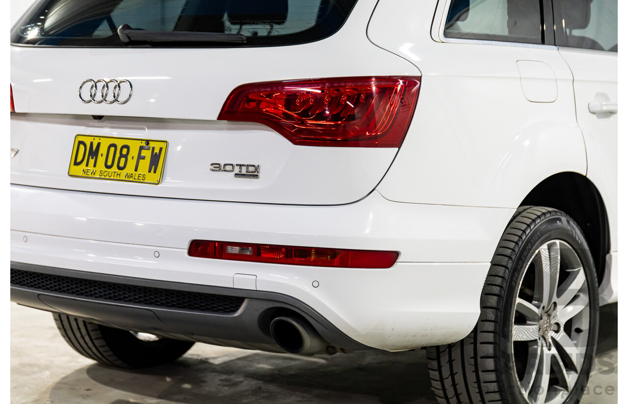 10/2010 Audi Q7 3.0 TDI Quattro S-Line MY10 Upgrade 4d Wagon Ibis White Turbo Diesel 3.0L - 7 Seater
