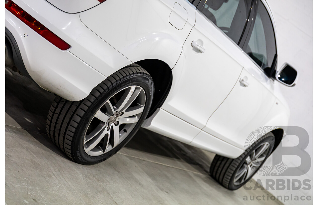 10/2010 Audi Q7 3.0 TDI Quattro S-Line MY10 Upgrade 4d Wagon Ibis White Turbo Diesel 3.0L - 7 Seater