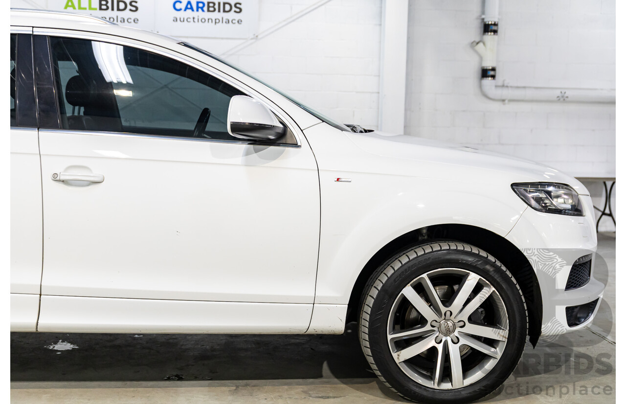 10/2010 Audi Q7 3.0 TDI Quattro S-Line MY10 Upgrade 4d Wagon Ibis White Turbo Diesel 3.0L - 7 Seater