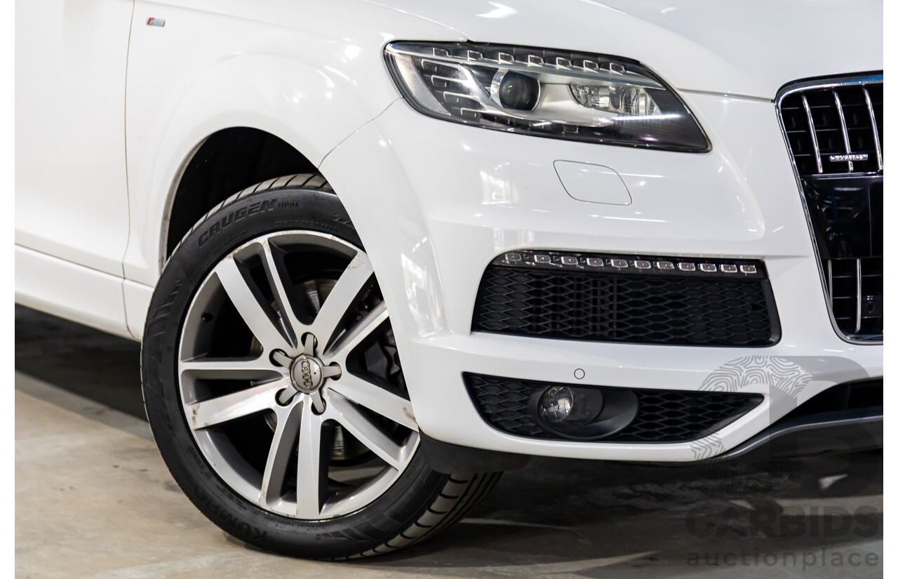 10/2010 Audi Q7 3.0 TDI Quattro S-Line MY10 Upgrade 4d Wagon Ibis White Turbo Diesel 3.0L - 7 Seater