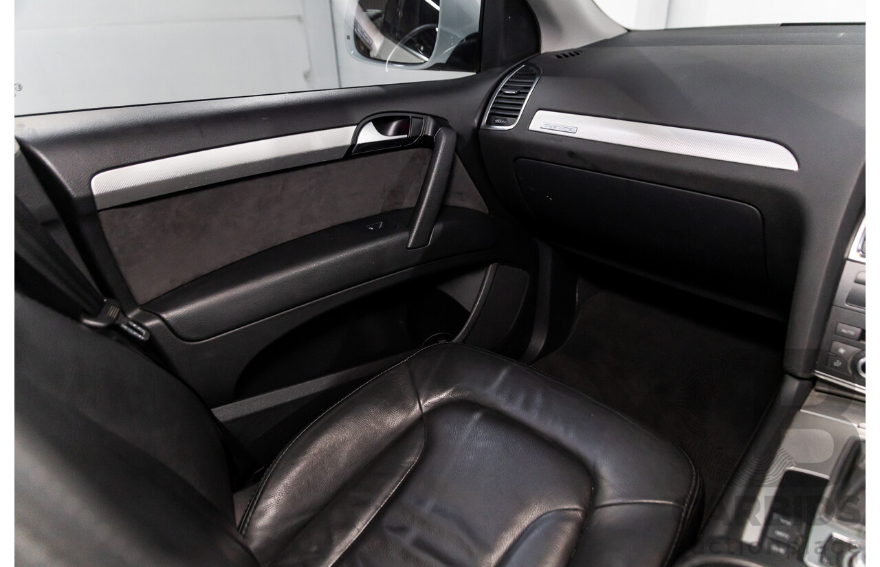 10/2010 Audi Q7 3.0 TDI Quattro S-Line MY10 Upgrade 4d Wagon Ibis White Turbo Diesel 3.0L - 7 Seater