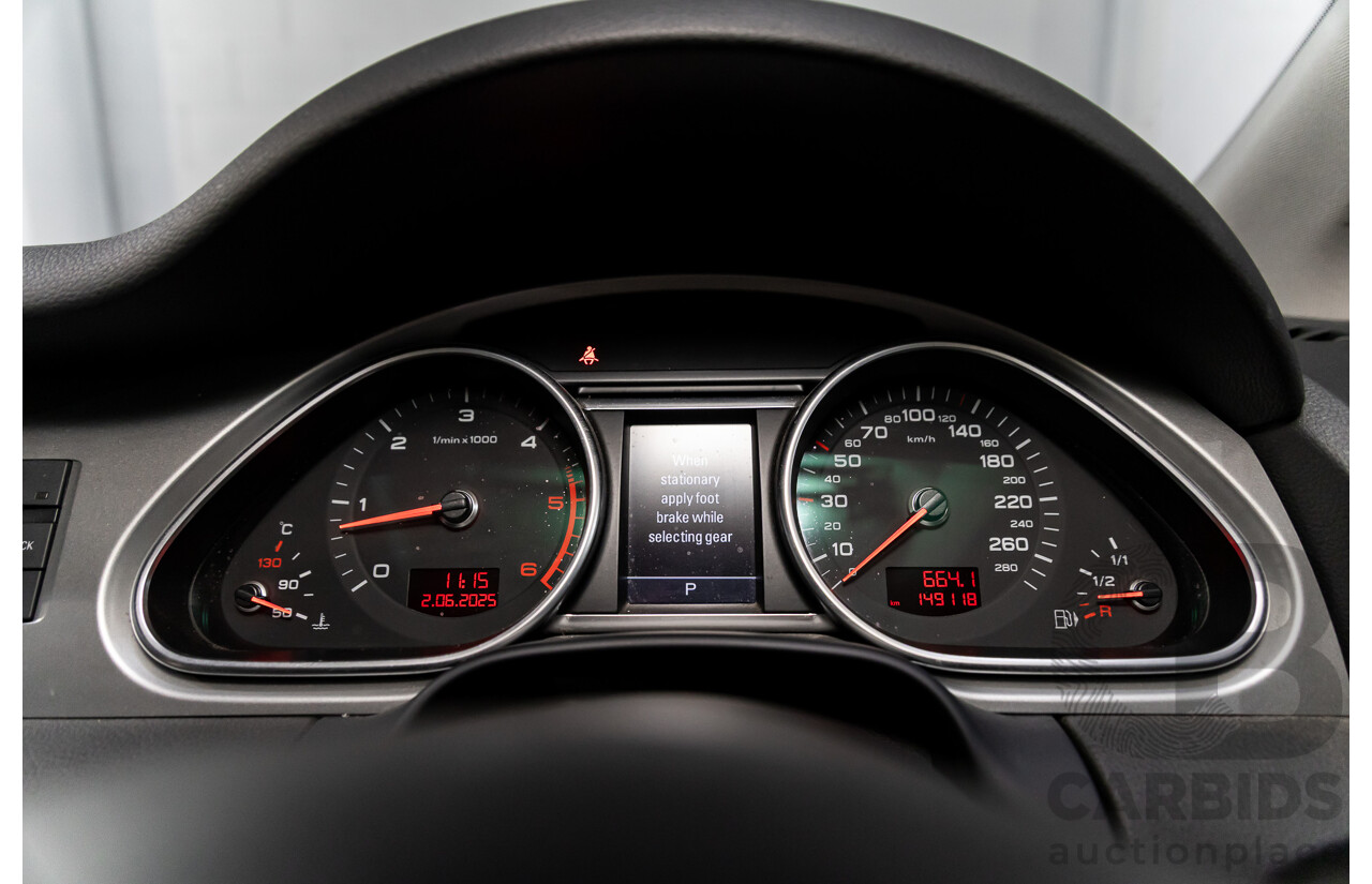 10/2010 Audi Q7 3.0 TDI Quattro S-Line MY10 Upgrade 4d Wagon Ibis White Turbo Diesel 3.0L - 7 Seater