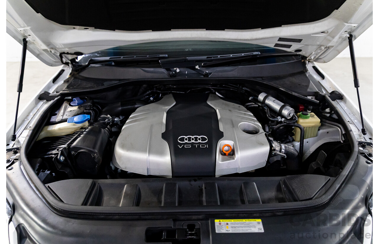 10/2010 Audi Q7 3.0 TDI Quattro S-Line MY10 Upgrade 4d Wagon Ibis White Turbo Diesel 3.0L - 7 Seater