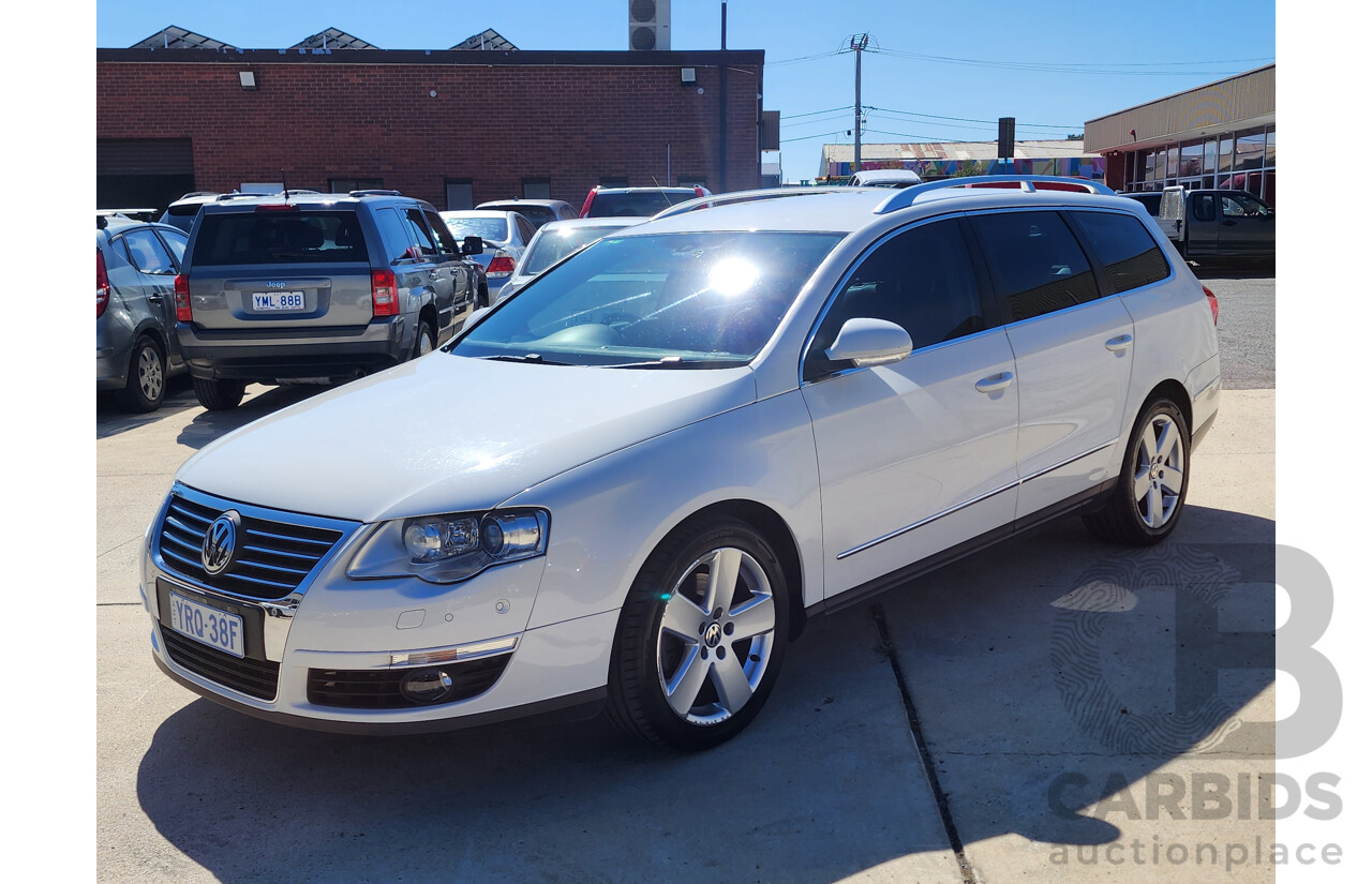 5/2010 Volkswagen Passat 125 TDI Highline 3C MY10 UPGRADE 4d Wagon White 2.0L